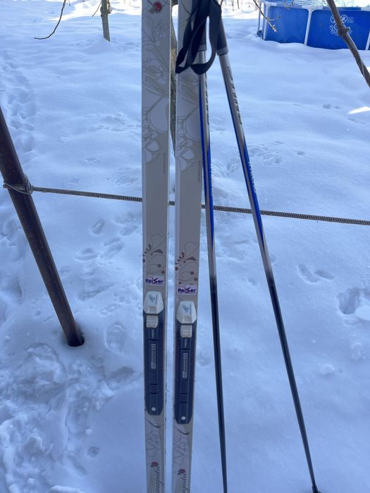 Лижі чоботи лижні палиці жіночі