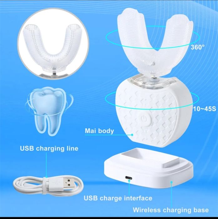 Електрична зубна щітка V-White  з набором для відбілювання