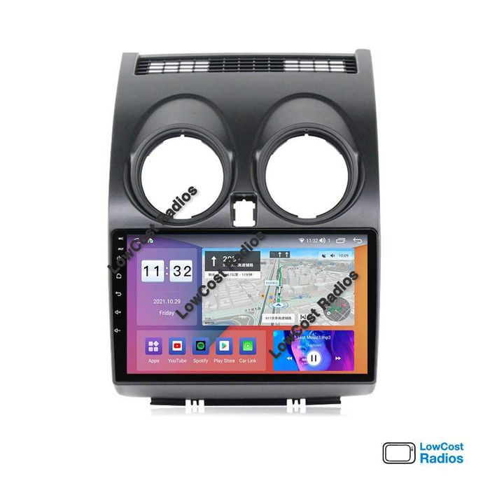 Rádio 2DIN 9" Nissan QASHQAI J10 (2006 a 2014) • Android 15 | CARPLAY • ANDROID AUTO