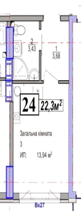 Квартира по акційній ціні,в шикарному місці Києва, поруч з метро.