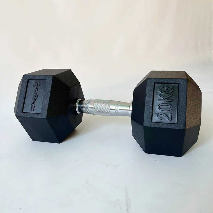 Гантель 20 кг гексагональні гумові. В наявності 10, 12, 15, 25, 30, 50