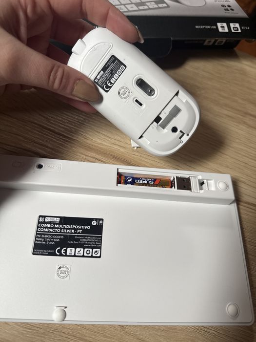 Teclado e mouse sem fio conectividade dupla