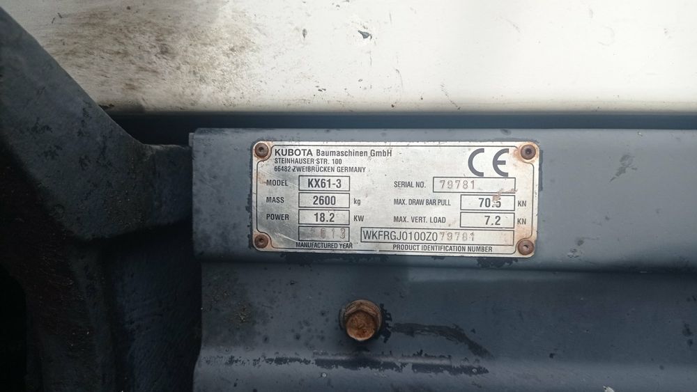 Міні екскаватор Kubota KX61-3 2013р. з 3-ма ковшами