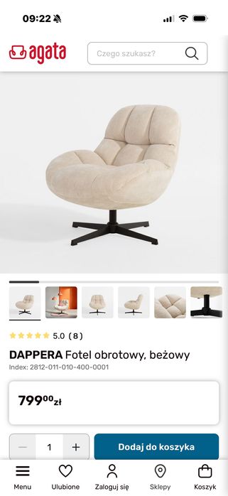 Fotel obrotowy beżowy