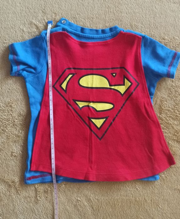 Koszulka t-shirt super man hero z peleryną 86