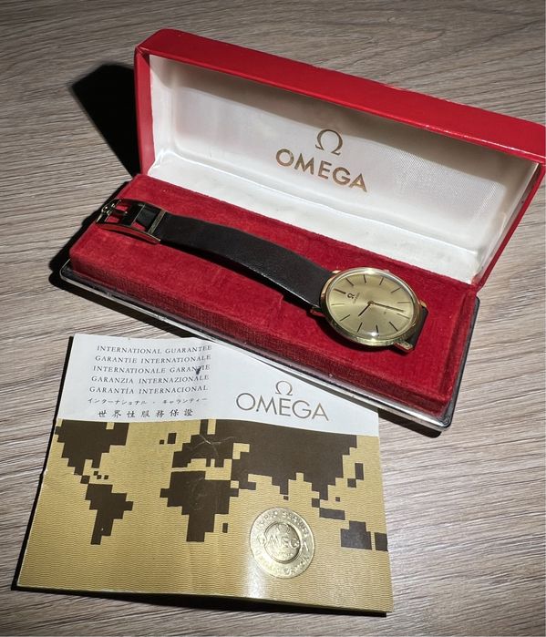 Omega DeVille Pozłacana Zestaw Set Vintage