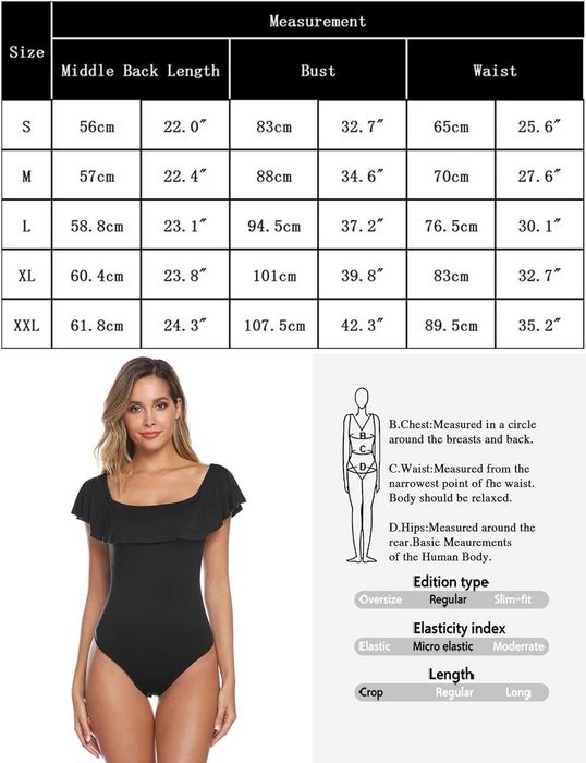 Body damskie granatowe S