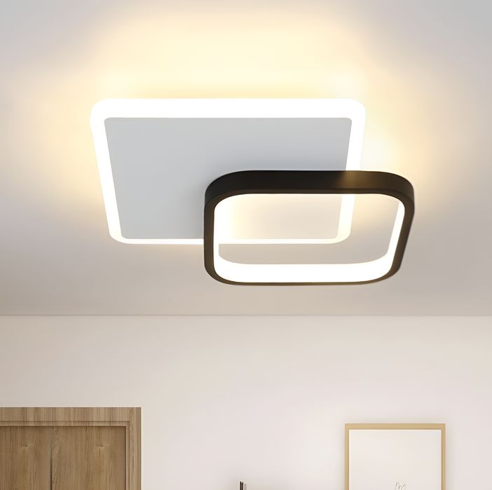 Lampa Sufitowa Plafon Wisząca LED Biało Czarna 26W 3 Kolory