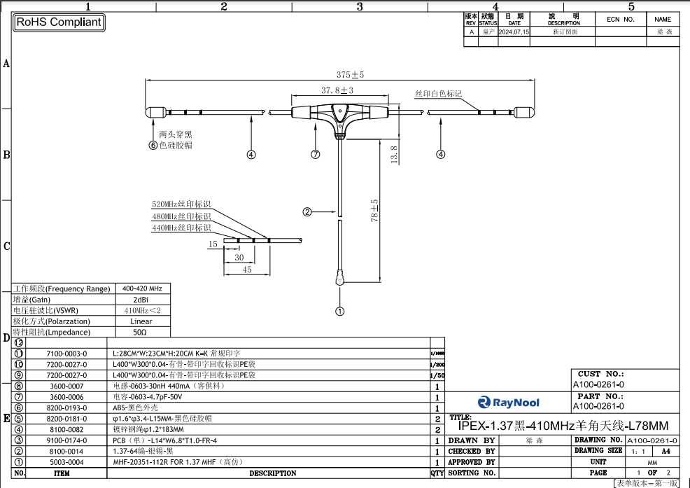 Нестандартні антени керування FPV 410 Mhz - 970 Mhz