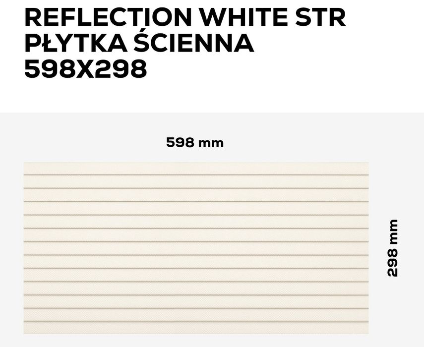 Płytka ścienna Tubądzin REFLECTION WHITE STR