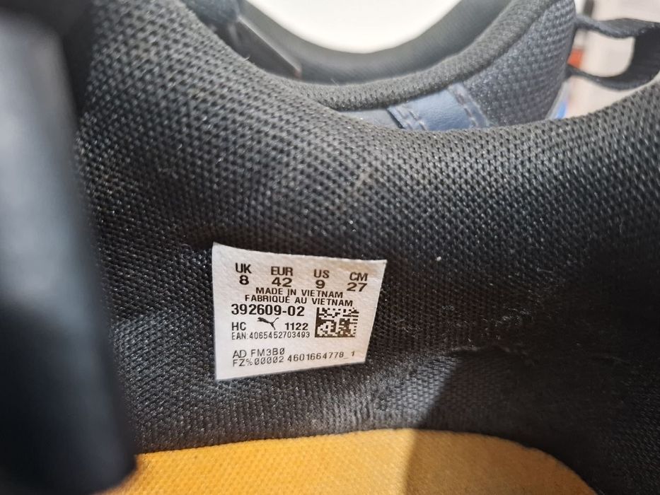 Чоловічі кросівки Puma RS-3.0 Black/Blue, розмір 42, устілка 27 см