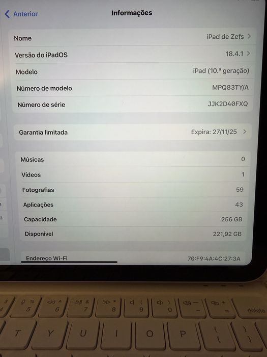 Ipad 10th geracao 256Gb com magickeyboard garantia