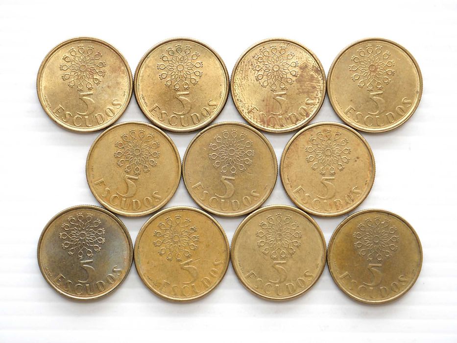 Lote de 11 Moedas 5 Escudos 1986