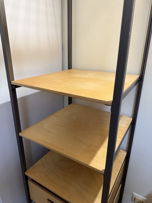 Estante movel  metal e madeira ikea