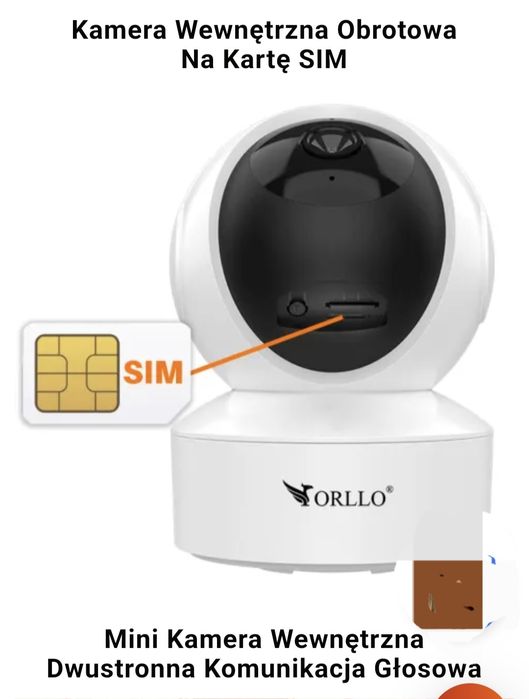 Kamerę wewnętrzna na kartę SIM na gwarancji prod. .