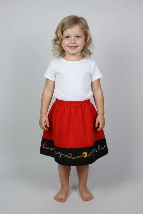 Saia criança c/ bordado de Viana feito à mão