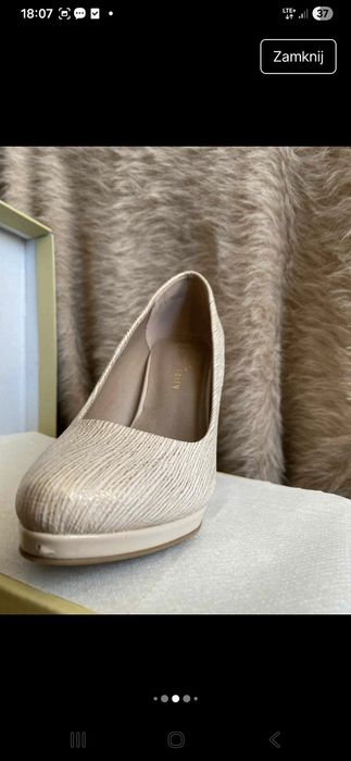 Eleganckie buty na obcasie komunia wesele chrzciny