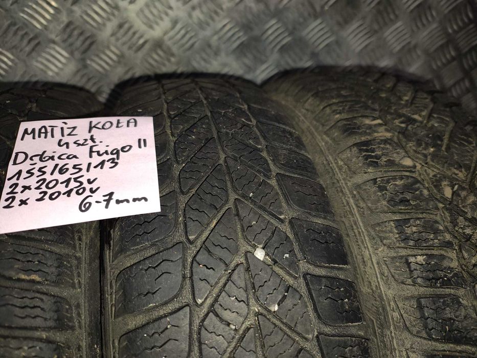 matiz koła 155/65/13 2x2015r 2x2010r 6-7mm R13