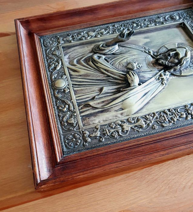 Quadro em estanho com moldura