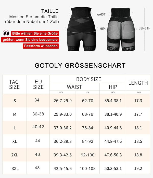 Majtki modelujące z wysokim stanem - czarne - M