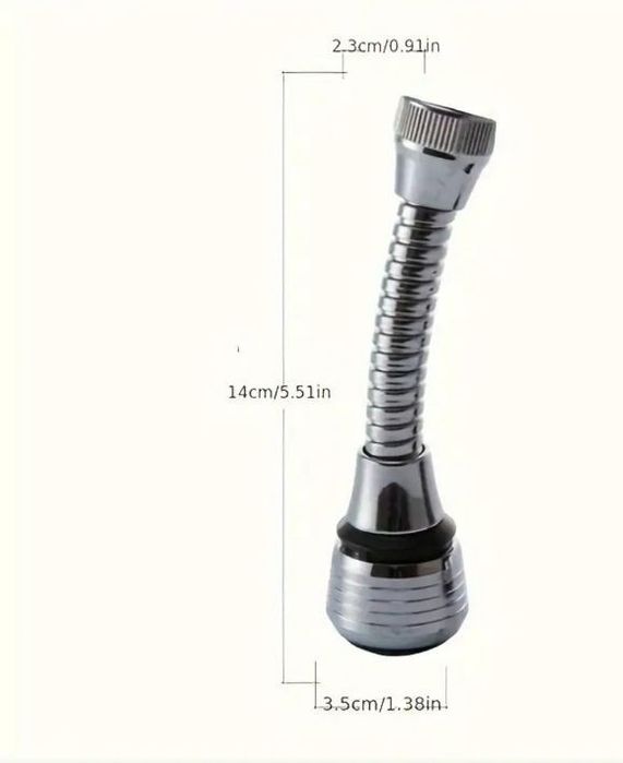 Гнучкий хромований подовжувач для крана