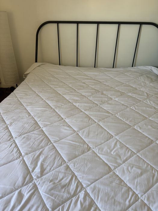 Cama Casal IKEA Metal (160x190) + Estrado + Colchão