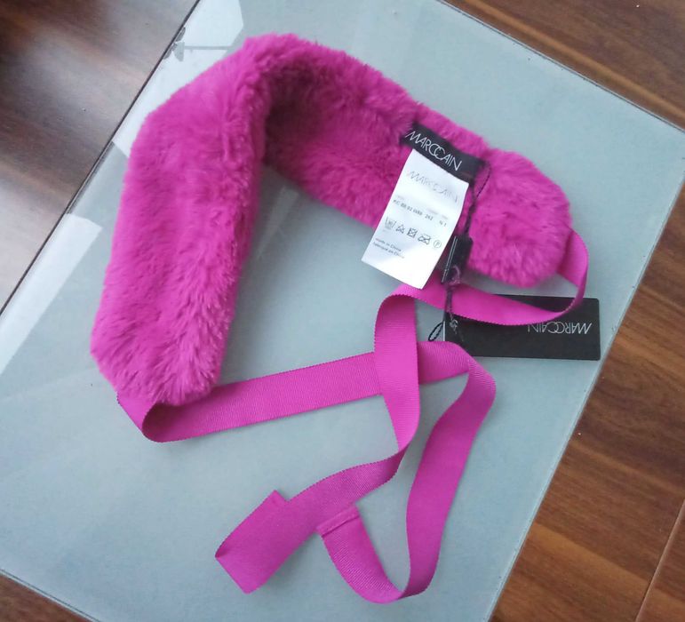 Marc CAIN cudowny różowy kołnierz etola Nowy