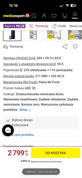 Samsung RB38C774DB1 lodowka