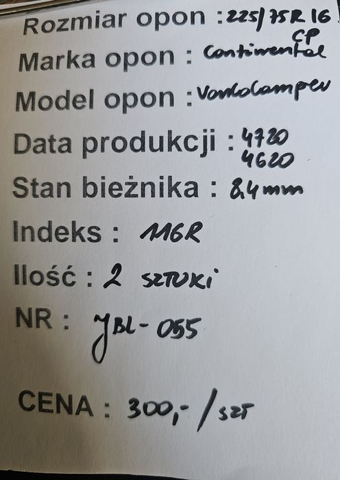 225/75R16CP Continental VanCoCamper Lato