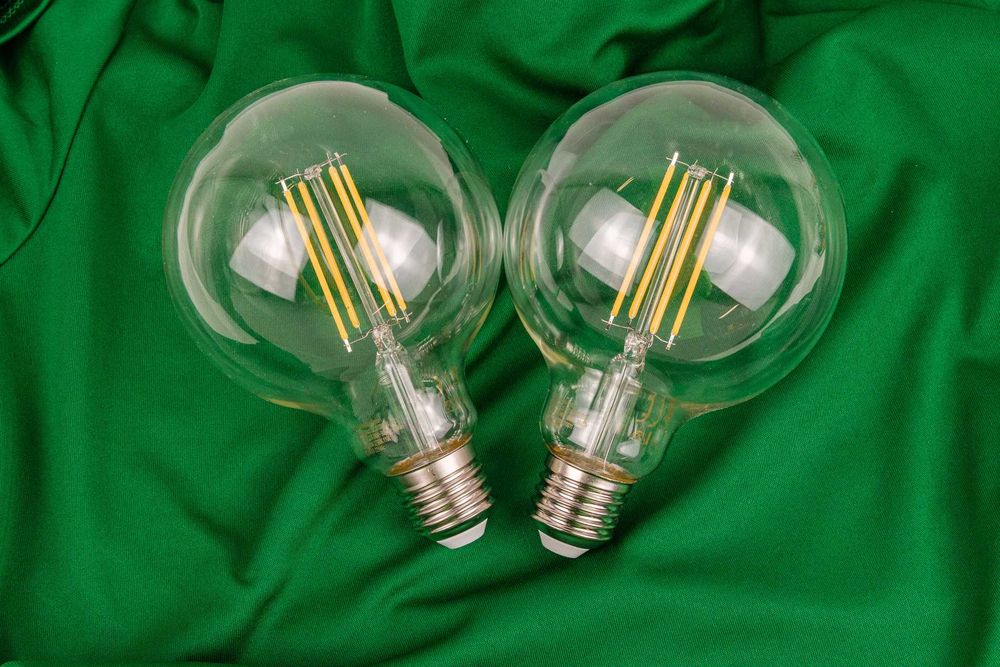 Par de lâmpadas led E27 de grande formato