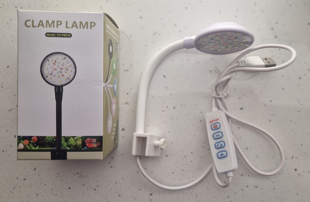 Mini lampa do małego akwarium /krewetkarium RBGW 5W na USB