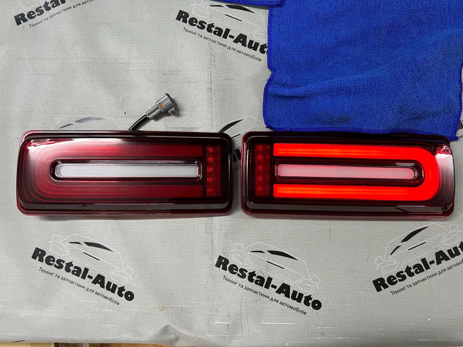 фонари стопы стопи на гелик w463 g500 рестайлинг Лед оптика mercedes