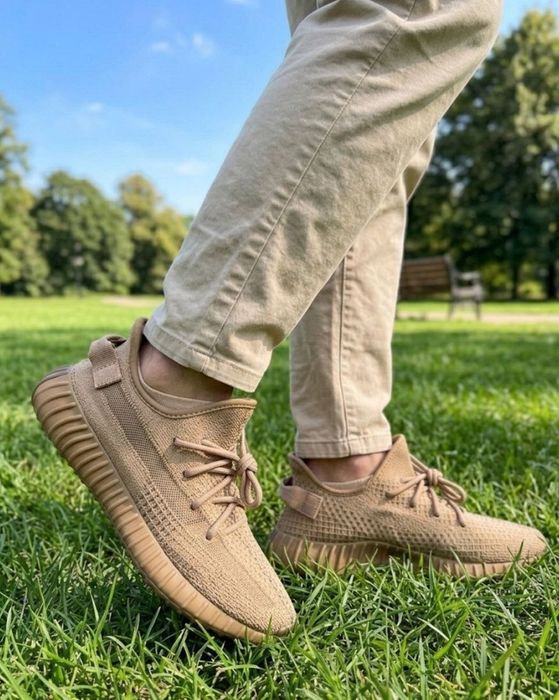 Чоловічі літні коричневі кросівки Adidas Yeezy boost 350/адідас