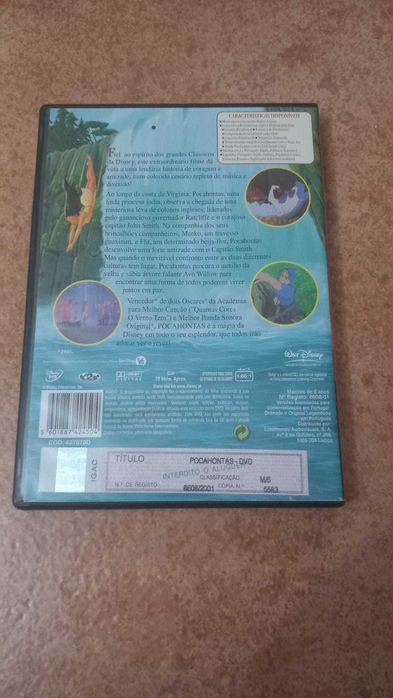 Dvd POCAHONTAS Filme Animação Disney DOBRADO Português REMASTERIZADO