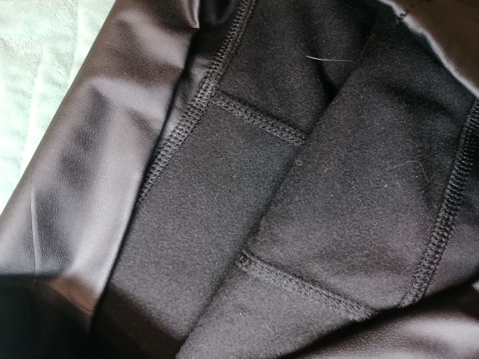 Лосіни еко шкіра тонкий фліс розмір xs-s