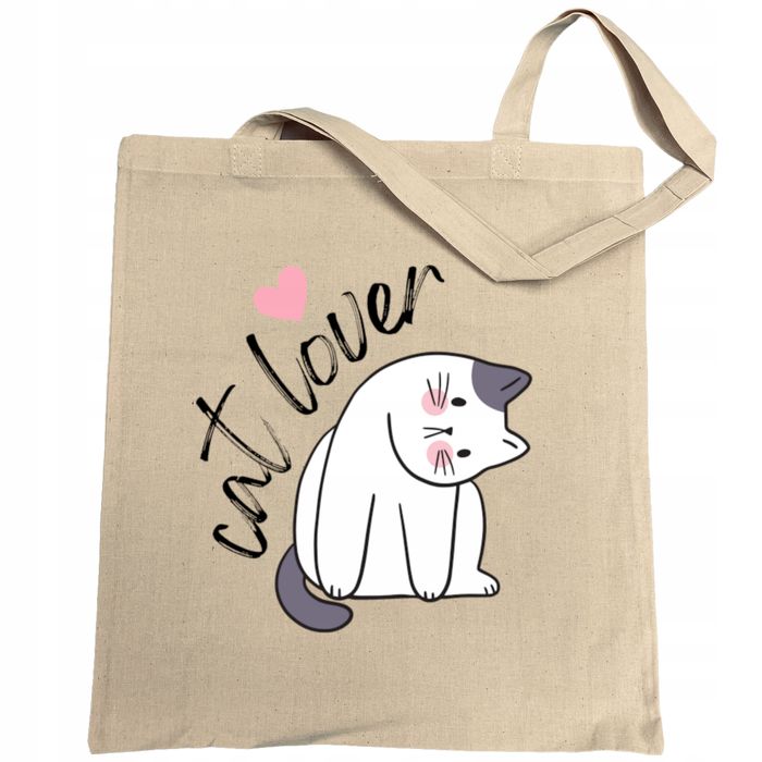 torba na zakupy nadruk miłośnik kotów cat lover