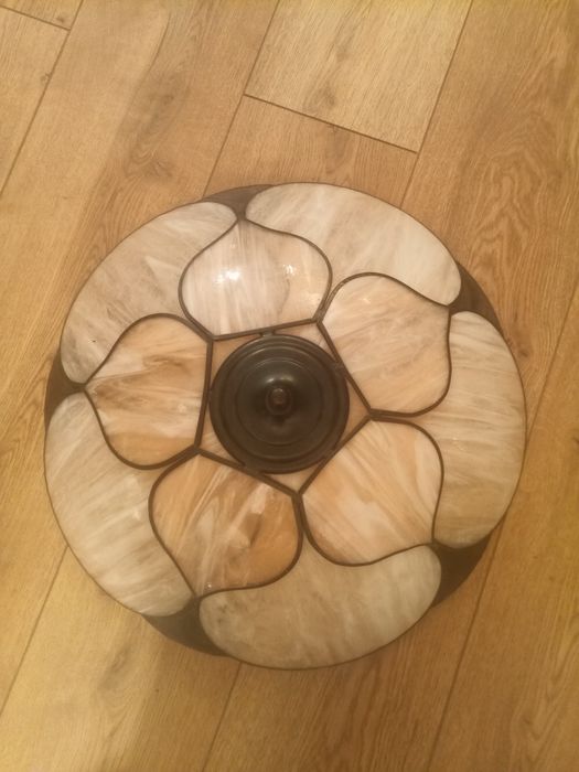 Plafon"Tiffany",witrażowy,lampa sufitowa, beż