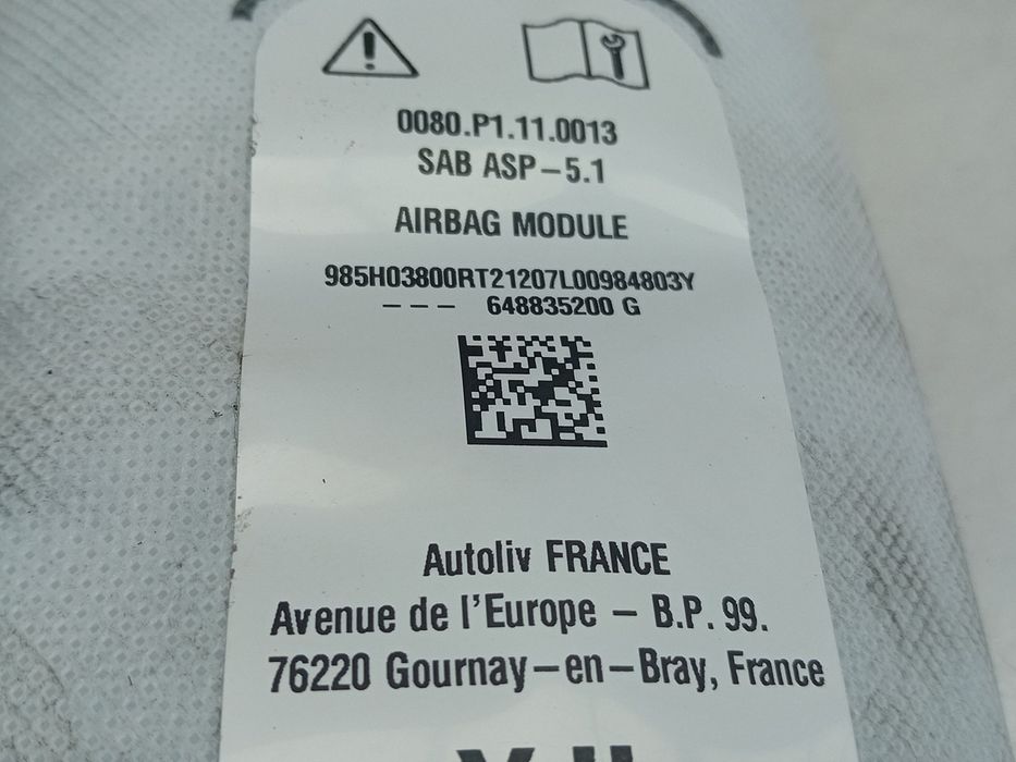 Airbag banco direito DACIA Sandero III