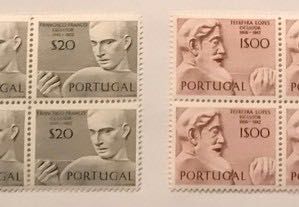 2 Sheets of New Stamps - Portuguese Sculptors - 1971