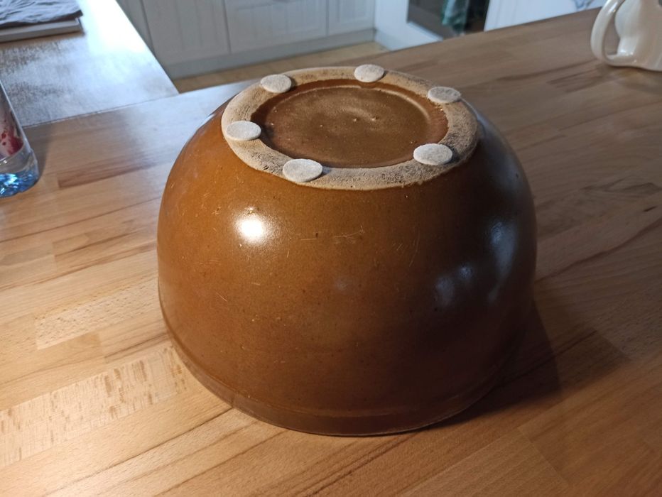 Stara misa kamionkowa do ugniatania ciasta średnica 29 cm