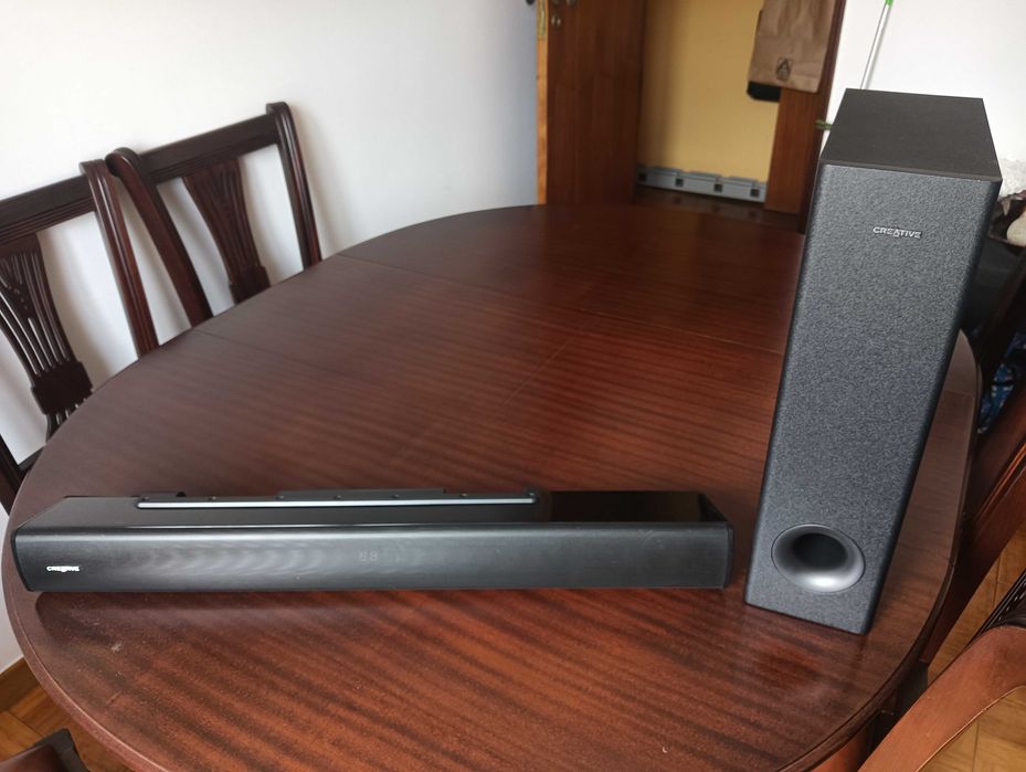 Colunas 2.1 (Soundbar) Creative Stage V2 (USB | Optical | HDMI ARC | AUX | Bluetooth)