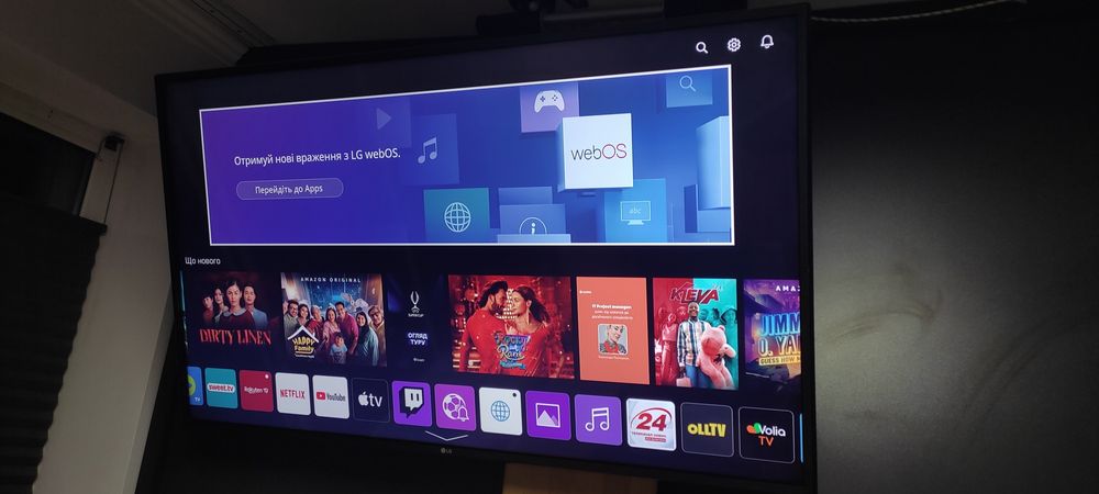 Стан нового  LG  43", SmartTV,  YouTube