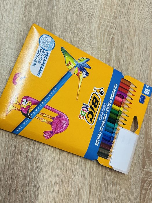 Kredki ołówkowe szkolne bic tropicolors 18 kolorów