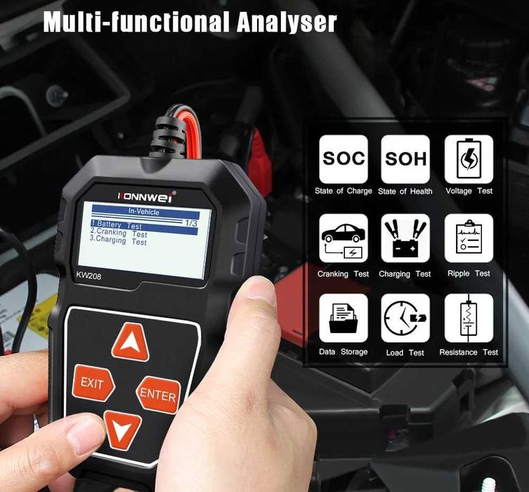 Konnwei KW208 тестер акумуляторів Гарантія НОВА ВЕРСІЯ