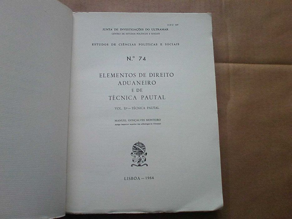 Elementos de direito aduaneiro e de técnica pautal