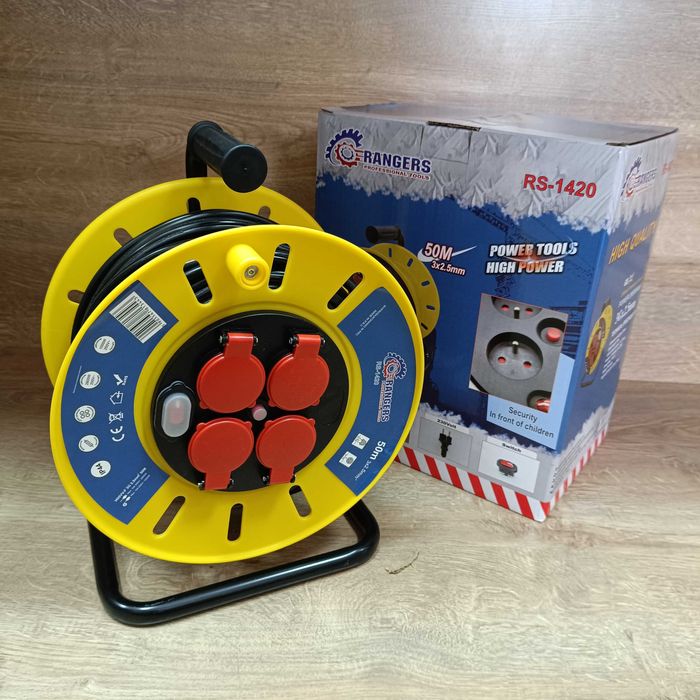 Kabel budowlany przedłużacz na bębnie 50m rangers 3x 2,5