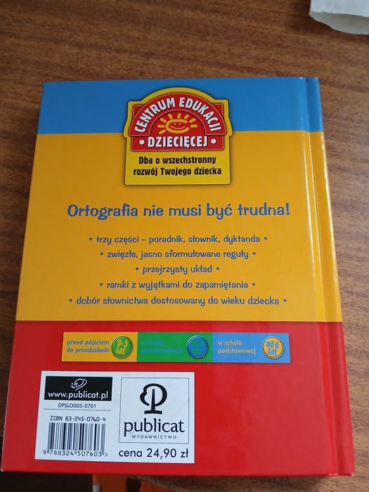 Szkolny słownik ortograficzny,  plus dyktanda