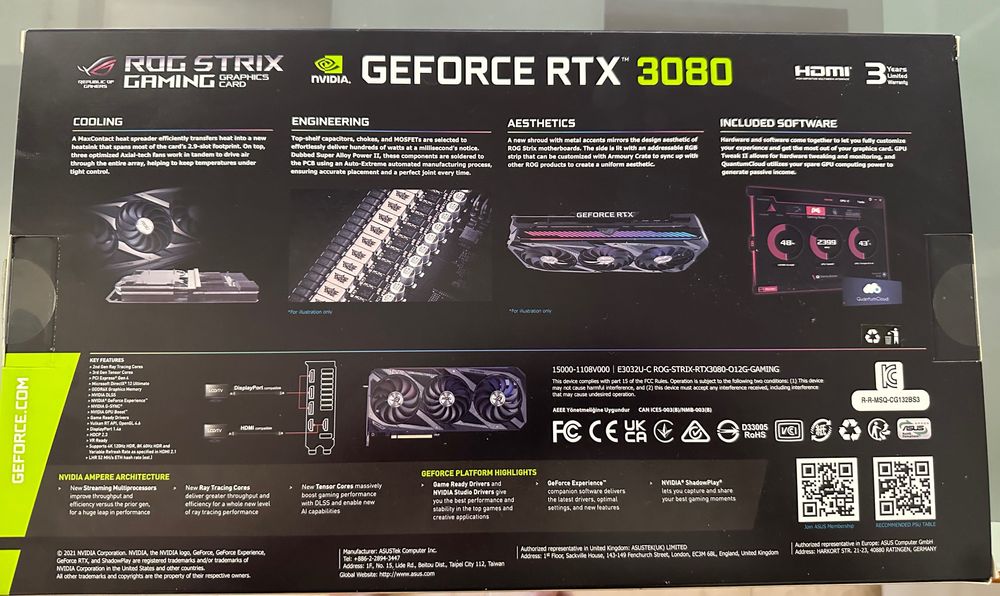 Asus GeForce RTX 3080 12GB OC edition