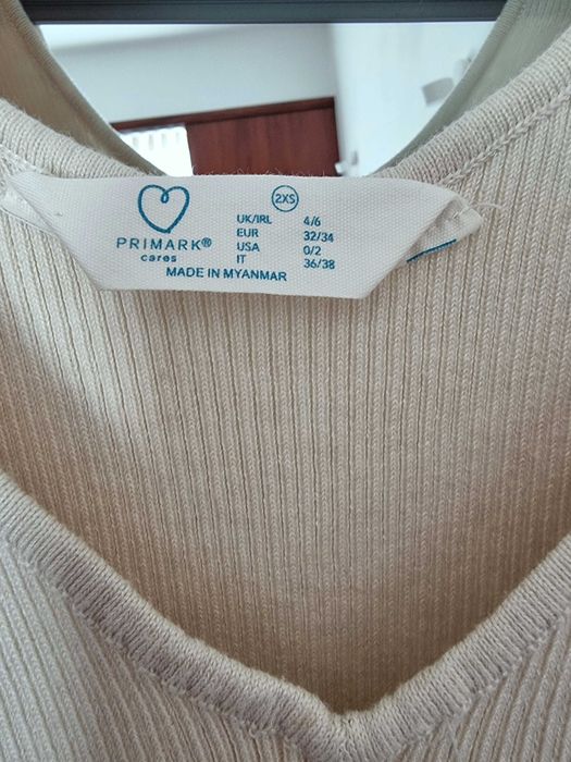Novo | Vestido bege justo midi, tamanho 2XS