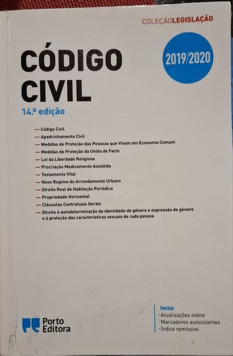 Código Civil (14.ª edição, 2019/2020 – Porto Editora)